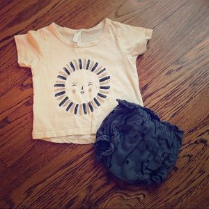 Bubble Shorts + Tee Outfit, 3-6m